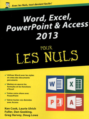 cover image of Word, Excel, PowerPoint et Access 2013 Mégapoche pour les Nuls